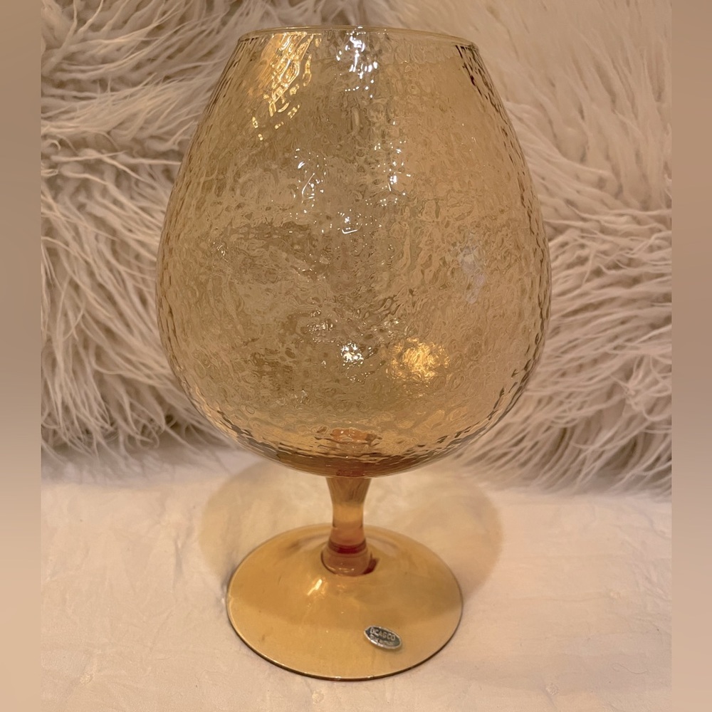Retro Ucagco Large Brandy Sniffer • Saffron Color